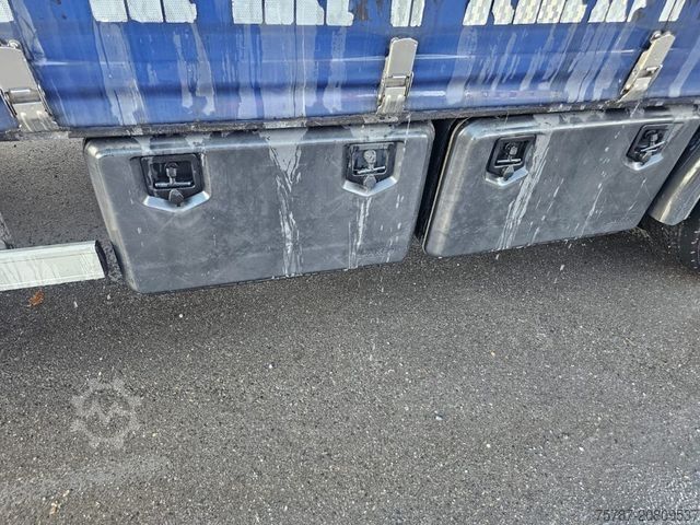 Camión plataforma con toldo SCANIA G410 Volumen, Edscha, Hubdach+Tandemhänger