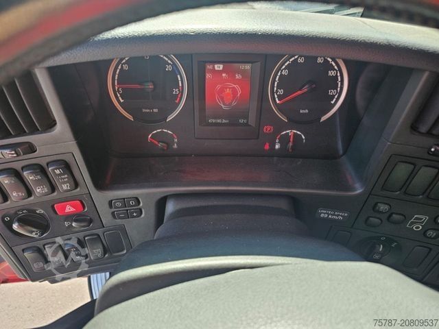 Camión plataforma con toldo SCANIA G410 Volumen, Edscha, Hubdach+Tandemhänger