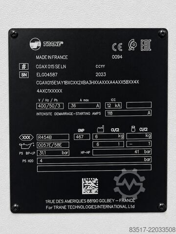 Køler Trane CGAX 015 SE LN