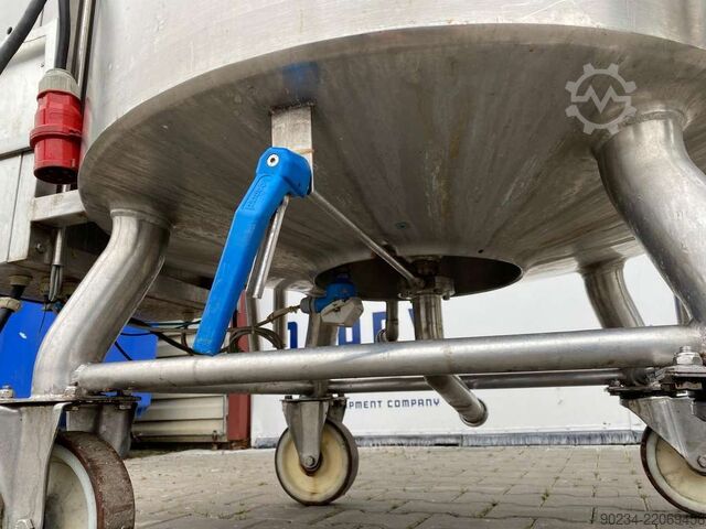 577 l Függőleges Mobil Rozsdamentes Acél AISI 316L Reaktor, BOCCARD BOCCARD 577 Liters