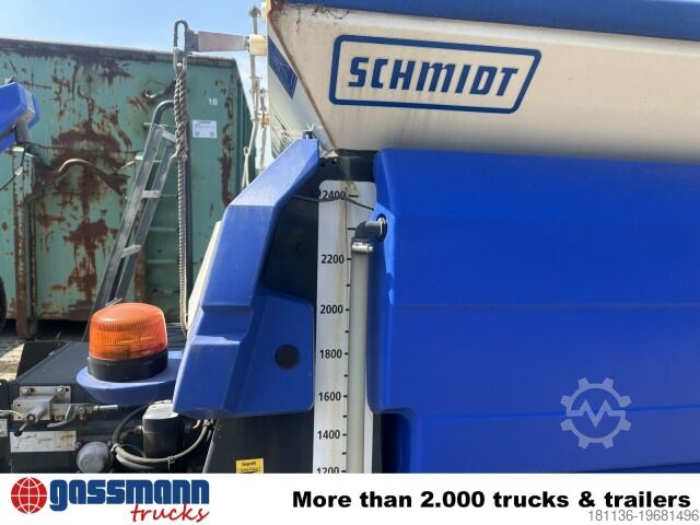 Maquinaria agrícola Schmidt Salzstreuer auf Abrollrahmen, Förderband, ca.