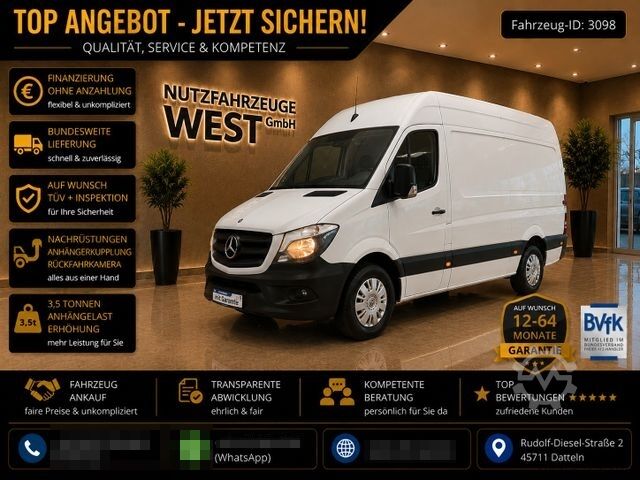 Βαν με ψηλή οροφή MERCEDES-BENZ Sprinter 313/316 CDI*Hoch+Lang*AH=3.500Kg*