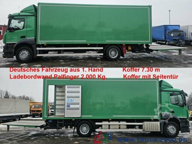 Dobozos teherautó Mercedes-Benz Actros 1824 Koffer 7,30 m LBW 2t. MBUX 1.Hand