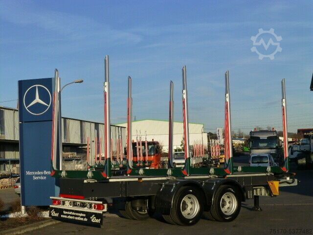 Rimorchio portatronchi Ebert KHZA 18 Tandem-Kurzholz-Anhänger NEU