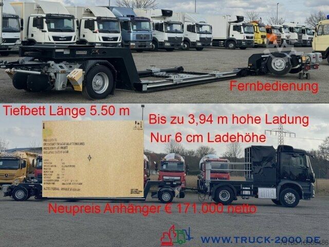 Car carrier truck Mercedes-Benz Arocs 2143 + GLORIA Tiefbett Spezial (2021)