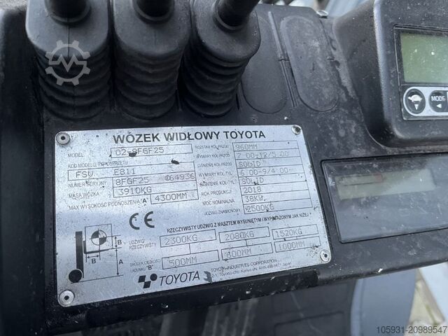 LPG gaffeltrucks Toyota 8FGF25