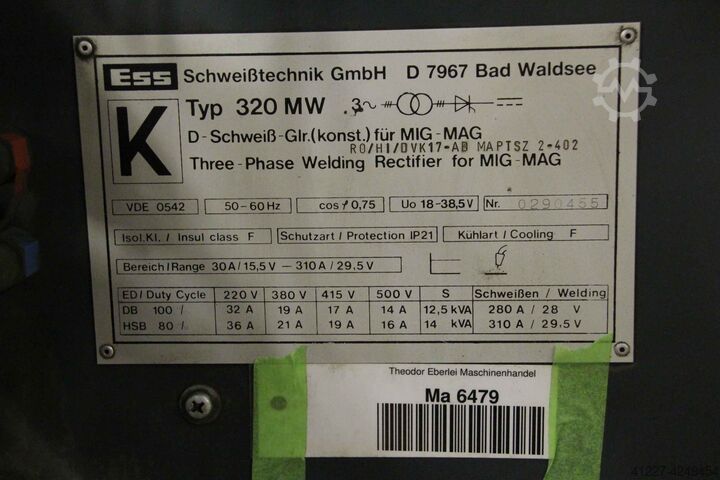 Gasbeskyttet lysbuesvejser 320 A ESS 320 MW