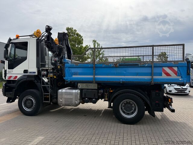 Billenő teherautó IVECO Trakker 330 4x4 Meiller Kipper+Hiab 088B-2 Funk