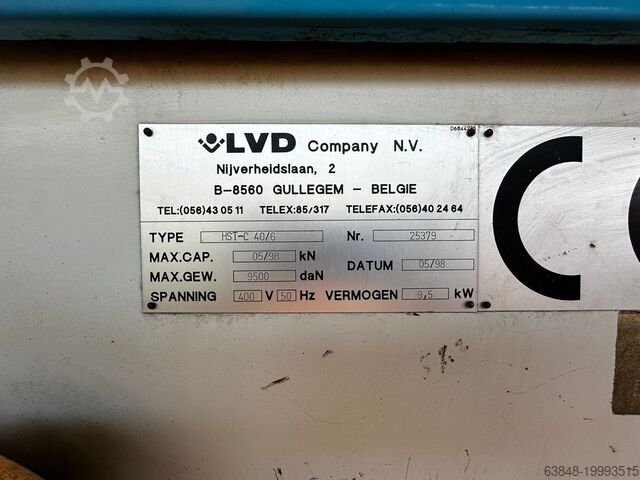 Hydraulische guillotineschaar LVD HST-C 40/6