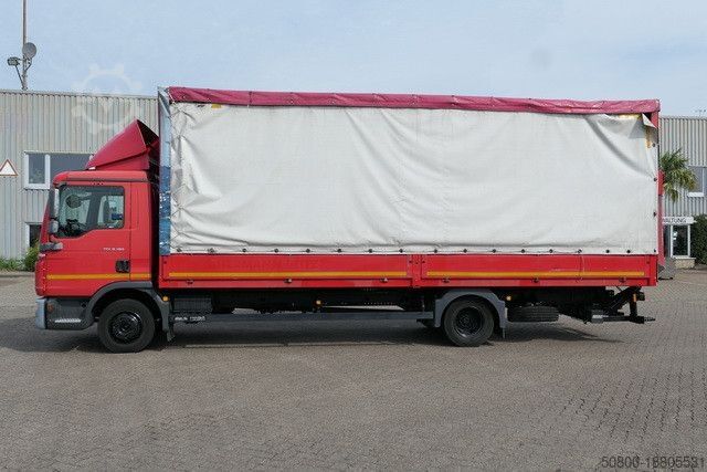 Ponyvával szerelt furgon MAN TGL 8.180/LBW/Schiebeverdeck/Automatik