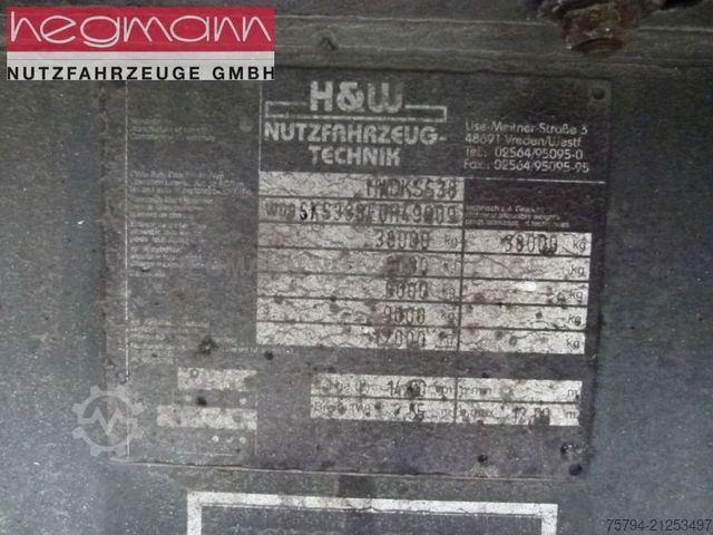 Poluprikolica sa pokretnim podom H&W HWDKSS38, Walkingfloor 96 m³, deutsches Fahrzeug