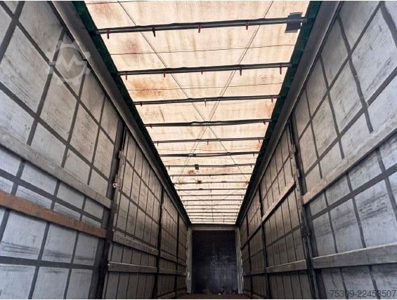 Open semitrailer with tarp KRONE SZ Mega mit 435/50R19,5 Bereifung - Edscha - SAF