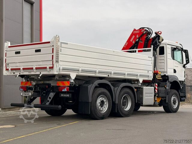 3 oldalú billenő MAN TGS 28.480 6x4-4 Krankipper Fassi F195A.2.24