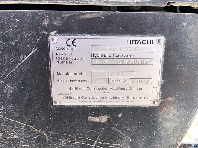 Escavadora de rastos Hitachi ZX210LC-6