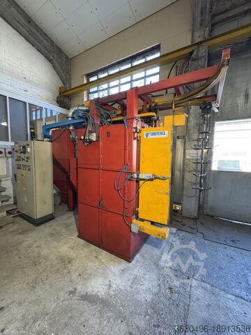 Straalmachine met bovenlooptransportband Turbo Technika Turbinentyp 2xTC 260 D