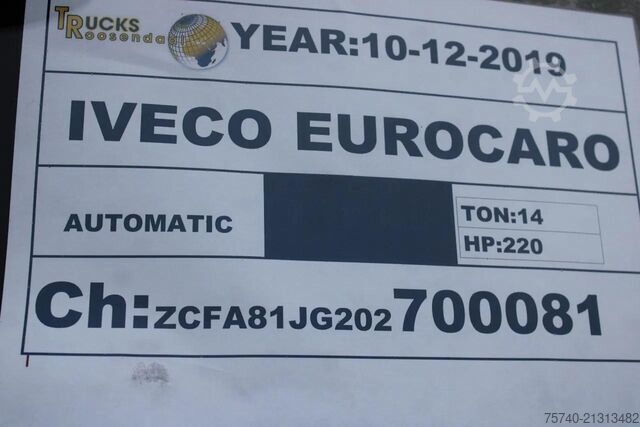 Kølet/frosset transport Iveco Eurocargo 140e22 + EURO 6 + LOW KM + chereau