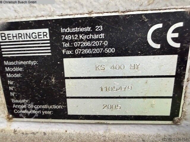 Metallåg BEHRINGER Ks 400 hv