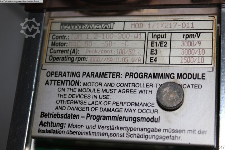 Ηλεκτρονικά / έλεγχοι PLC INDRAMAT TDM 1.2-100-300-W1