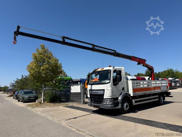Flatbed truck DAF LF 230 Pritsche+Kran Palfinger PK8501