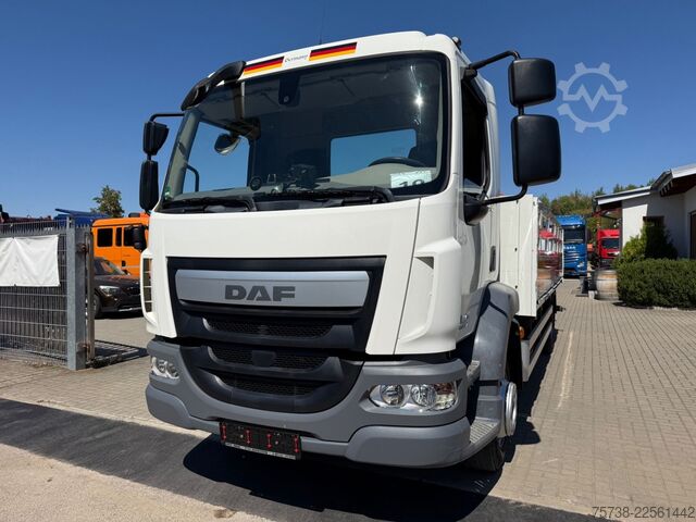 Flatbed truck DAF LF 230 Pritsche+Kran Palfinger PK8501