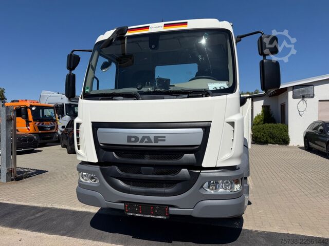 Flatbed truck DAF LF 230 Pritsche+Kran Palfinger PK8501