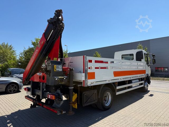Flatbed truck DAF LF 230 Pritsche+Kran Palfinger PK8501