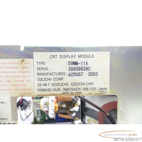 Component Fanuc Series O-T A02B-0098-C045 / TBR Bedieneinheit A61L mit D9MM-11A