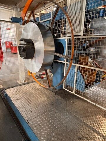 Machine à refendre la bande avec double bobine réversible Püttmann Richtmaschine mit Doppelwendehaspel