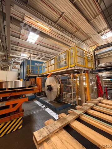 Machine à refendre la bande avec double bobine réversible Püttmann Richtmaschine mit Doppelwendehaspel