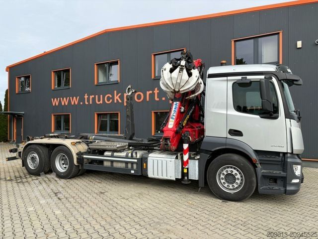 Φορτηγό γερανός roll-off MERCEDES-BENZ ACTROS 2546 6x2 Abrollkip Kran Palfinger Q150Z95