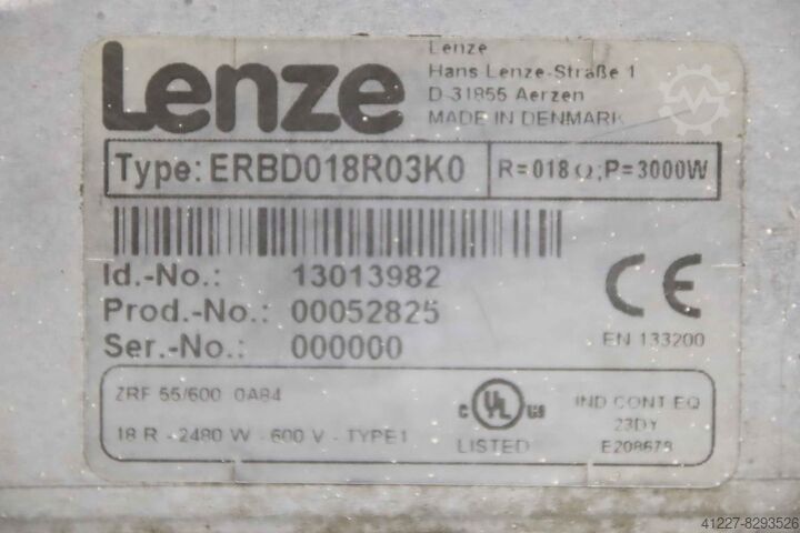 Remweerstand Lenze Santenberg ERBD018R03KO 3000 W