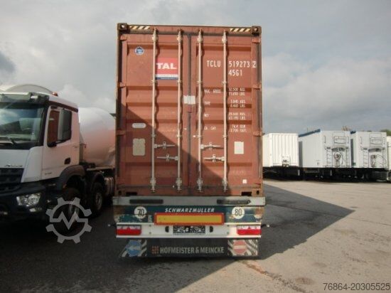 Semirremolque con plataforma de trabajo SCHWARZMüLLER PLATEAU-AUFLIEGER SPA3/E CONTAINERVERSCHLüSSE, LIFTACHSE
