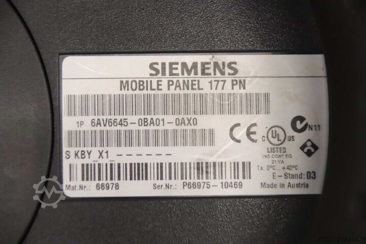 Simatic Mobile Panel 177 PN Siemens 6AV6645-0BA01-0AX0