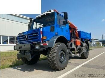 Andre UNIMOG U5000 Kran Forst Kabelbau Kommunal Vollausstatt.