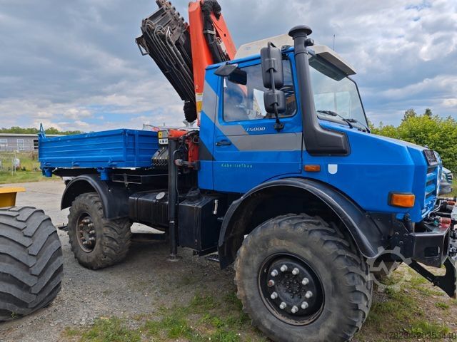 Andre UNIMOG U5000 Kran Forst Kabelbau Kommunal Vollausstatt.