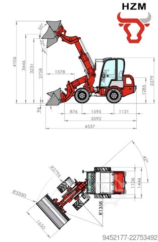 ładowarka HZM 810-T Kubota 25PS