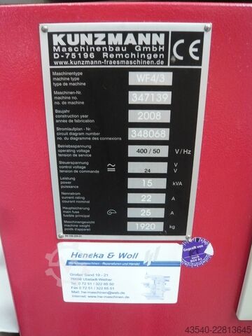 Fresadora Kunzmann WF 4/3  TNC 320