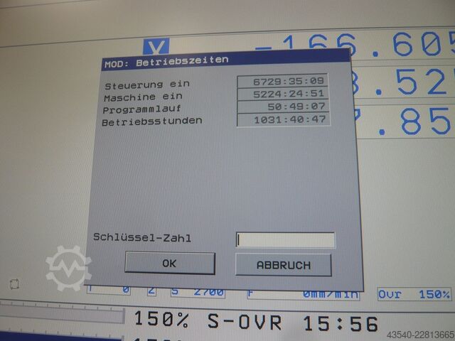 Fraiseuse Kunzmann WF4/3 TNC 320 wenig Betriebsstunden