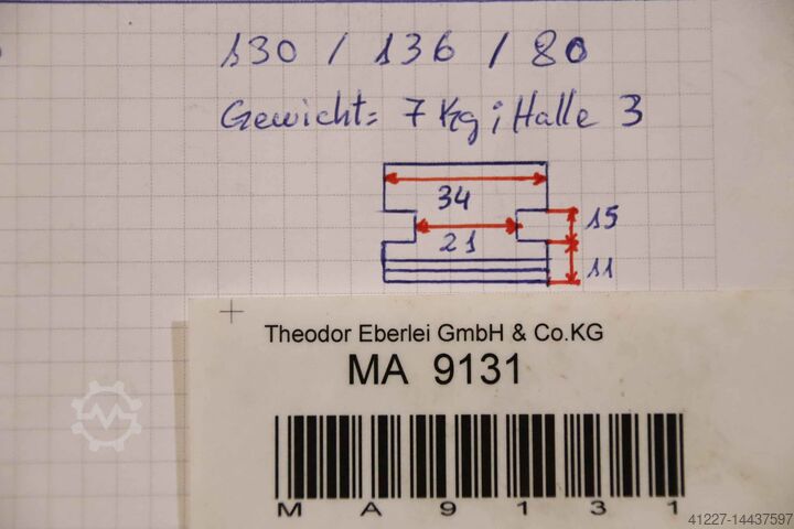 Udskiftelige bakker til firebakke-chuck unbekannt Breite 34 mm