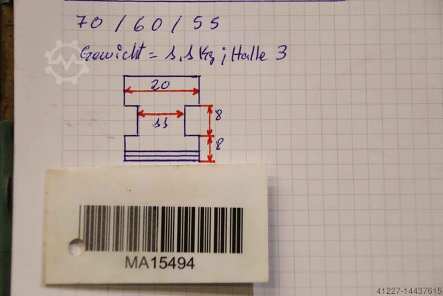 Mandíbulas intercambiáveis unbekannt Breite 20 mm