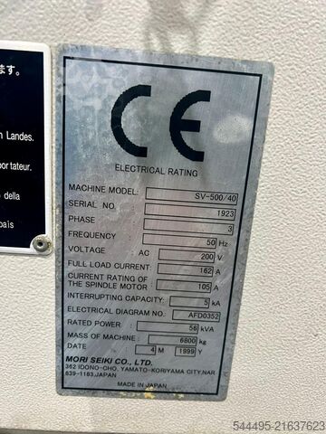 Centru vertical de prelucrare Mori Seiki SV-500/40
