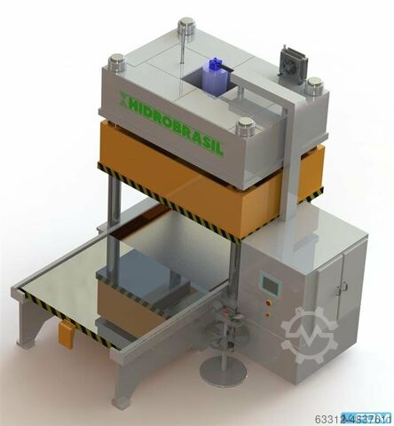 Vierkolomspers Hidrobrasil 250 t Viersäulenpresse mit Schiebetisch