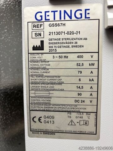 Sterilisator voor ziekenhuizen Getinge GSS67H