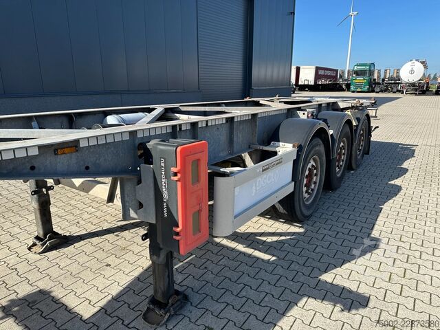 Transport af containere Van Hool 3-ASSIGE OPLEGGER 20FT/30FT ADR CHASSIS / galva...