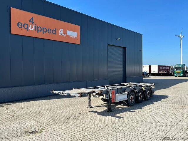 Transport af containere Van Hool 3-ASSIGE OPLEGGER 20FT/30FT ADR CHASSIS / galva...