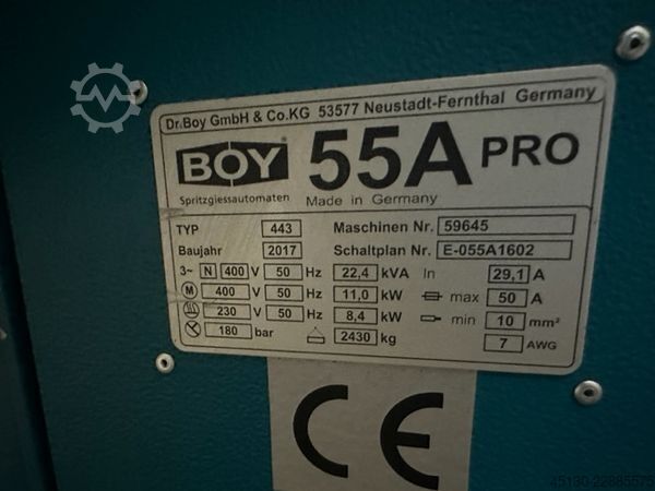 Wtryskarka Boy 55A Pro