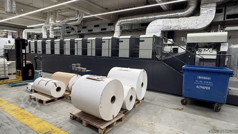 ÍVES OFSZET NYOMDAGÉP Man Roland R 707 LTTLV UV Evolution + Mabeg RS 104