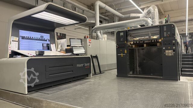 OFFSETOWA MASZYNA DRUKARSKA Z PODAWANIEM ARKUSZY Man Roland R 707 LTTLV UV Evolution + Mabeg RS 104