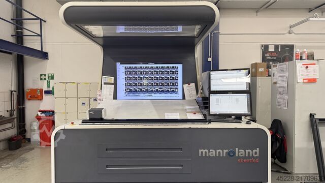 OFFSETOWA MASZYNA DRUKARSKA Z PODAWANIEM ARKUSZY Man Roland R 707 LTTLV UV Evolution + Mabeg RS 104