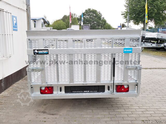 Aanhangwagen voor zwaar materieel Hapert INDIGO HT2 3500kg 455x200x30cm Parabel
